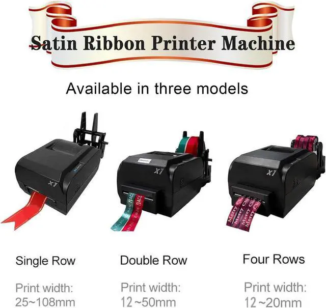 Alt view image 3 of 7 - Wedding Ribbon Customization Tool,Digital Ribbon Printer,Print Speed: 150mm/s,with Ribbon Holder,for Floral Bouquet Gifts/Crafts/Bows/Party/Wedding,Simple to Use,Singlerow