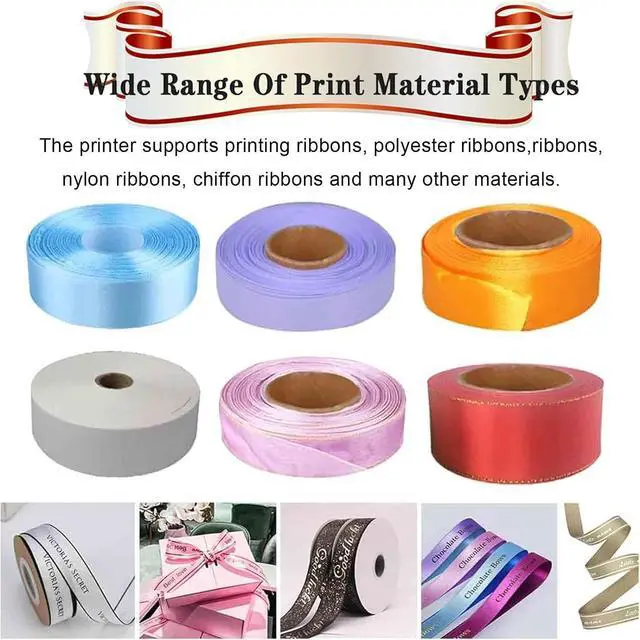 Alt view image 4 of 7 - Wedding Ribbon Customization Tool,Digital Ribbon Printer,Print Speed: 150mm/s,with Ribbon Holder,for Floral Bouquet Gifts/Crafts/Bows/Party/Wedding,Simple to Use,Singlerow