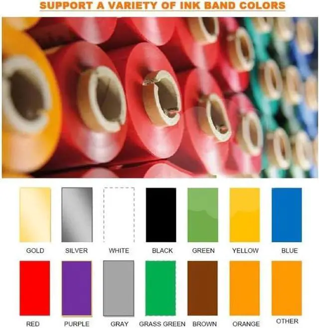 Alt view image 7 of 7 - Satin Ribbon Printing Machine, 4 Row Digital Ribbon Printer with Ribbon Holder,Stamping Printing Machine for Gift Wrapping, 12-20mm Width, 150MM/S, Printing Resolution: 200 DPI
