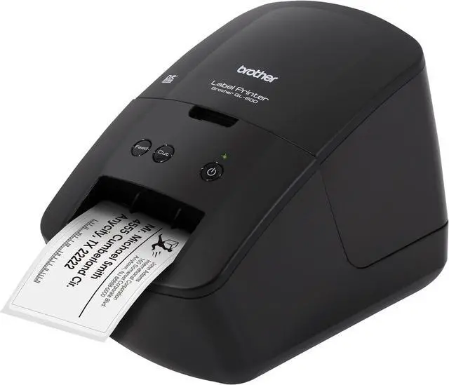 Alt view image 2 of 7 - QL-600 Desktop Monochrome Label Printer, up to 2.4" Label Width, No Ink Required, uses Genuine DK Drop-in Rolls for Fast Labeling and Easy Integration with  Applications