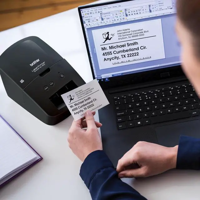 Alt view image 7 of 7 - QL-600 Desktop Monochrome Label Printer, up to 2.4" Label Width, No Ink Required, uses Genuine DK Drop-in Rolls for Fast Labeling and Easy Integration with  Applications