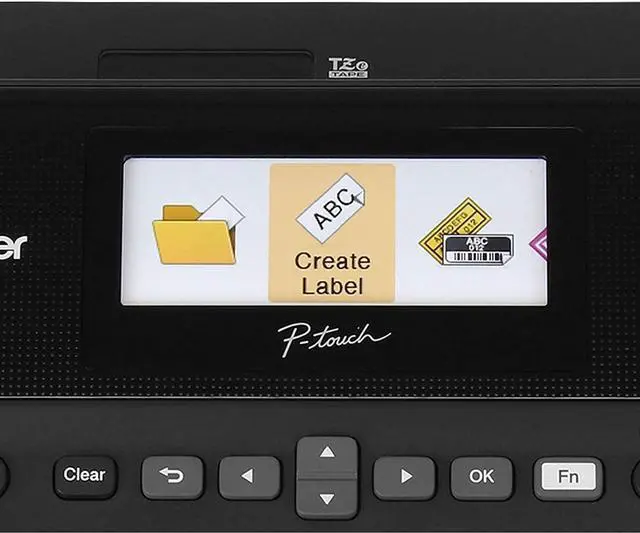Alt view image 4 of 4 - P-Touch Label Maker, PC-Connectable Labeler, PTD600, Color Display, High-Resolution PC Printing, Black, Black/Gray