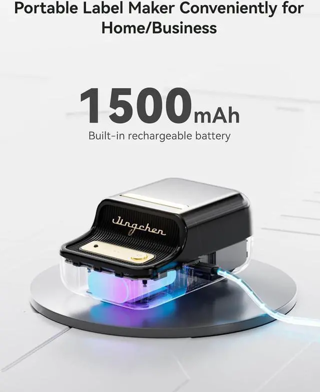 Alt view image 3 of 7 - B21 Label Printer,Bluetooth Thermal Label Maker,Ideal for Home Organization,Business,Ofice,50x30mm Label,230Pcs(Black)