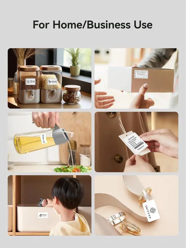 Alt view image 7 of 7 - B21 Label Printer,Bluetooth Thermal Label Maker,Ideal for Home Organization,Business,Ofice,50x30mm Label,230Pcs(Black)