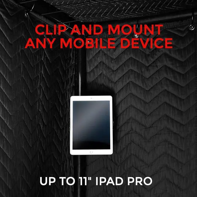 Alt view image 7 of 7 - Ultimate Vocal Booth | Portable Sound Booth for Recording Echo-Free Vocals | 360 Reverb Stand-In Isolation Shield | Pro-Sound Blankets | Recommended by Rolling Stone