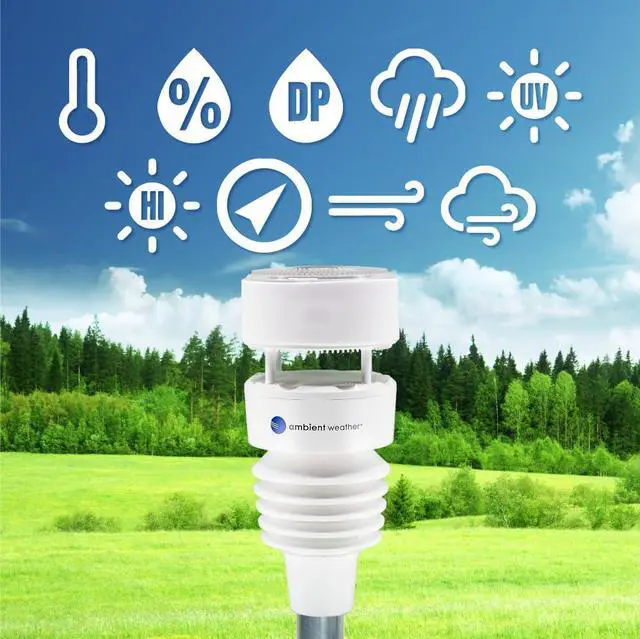 Alt view image 3 of 6 - Weather WS-4000 Solar Powered UltraSonic Wi-Fi Weather Station