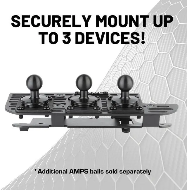 Alt view image 4 of 6 - Dash Mount Cell Phone Holder RAM Truck Compatible (2019+ 1500, 2500, 3500 and TRX) with 20mm Ball Mount - Compatible with iPhone and Android Smartphones (RubiGrid v2 Multi-Device Mount)
