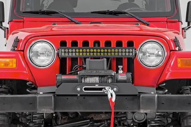 Alt view image 3 of 3 - Winch Mounting Plate for 1987-2006 Jeep Wrangler TJ/YJ - 1189, Front, Black