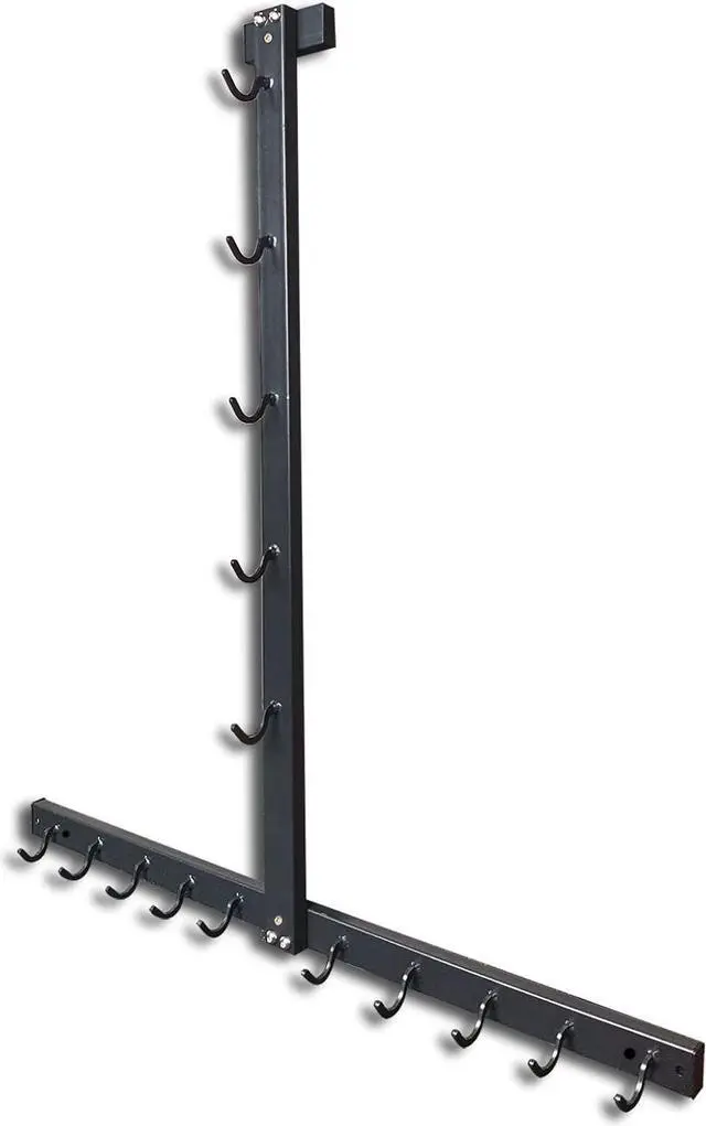 Main image of Gym Fitness LAT Pull Down Bar Storage Rack for Mag Grip, Heavy Duty A-Frame Stand for LAT Pulldown Attachments & LAT Bar