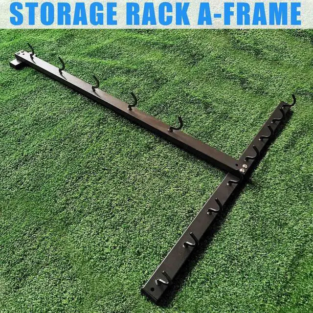 Alt view image 7 of 7 - Gym Fitness LAT Pull Down Bar Storage Rack for Mag Grip, Heavy Duty A-Frame Stand for LAT Pulldown Attachments & LAT Bar