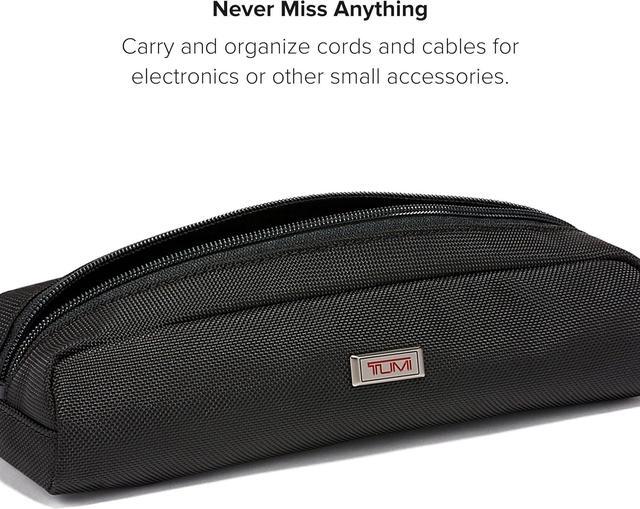 Alt view image 5 of 7 - Alpha Electronic Cord Pouch - Travel Tech Pouch Organizer for Cord, Cable, Charger & Accessories - Zip Entry - Black