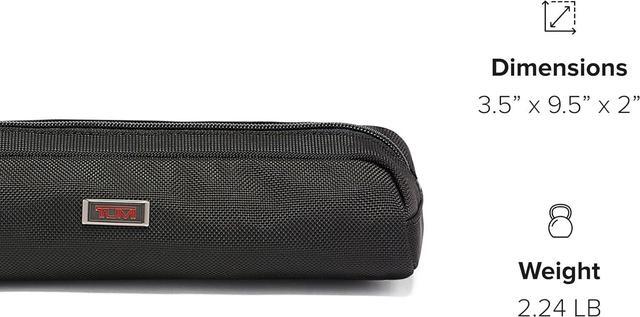 Alt view image 7 of 7 - Alpha Electronic Cord Pouch - Travel Tech Pouch Organizer for Cord, Cable, Charger & Accessories - Zip Entry - Black