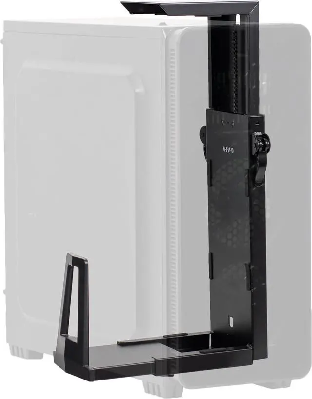 Main image of Adjustable Under Desk Gaming PC Mount, Medium-Large Computer Case CPU Tower Holder with Secure Locking, Holds up to 33 lbs, Black, MOUNT-PC06E