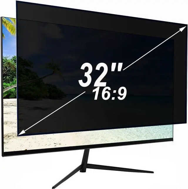 Main image of 32 Inch Privacy Screen for Monitor with 16:9 Widescreen Monitor, Anti Blue Light Screen Protector - Anti-Glare - Anti-Scratch Protector Film for Data confidentiality Privacy Shield