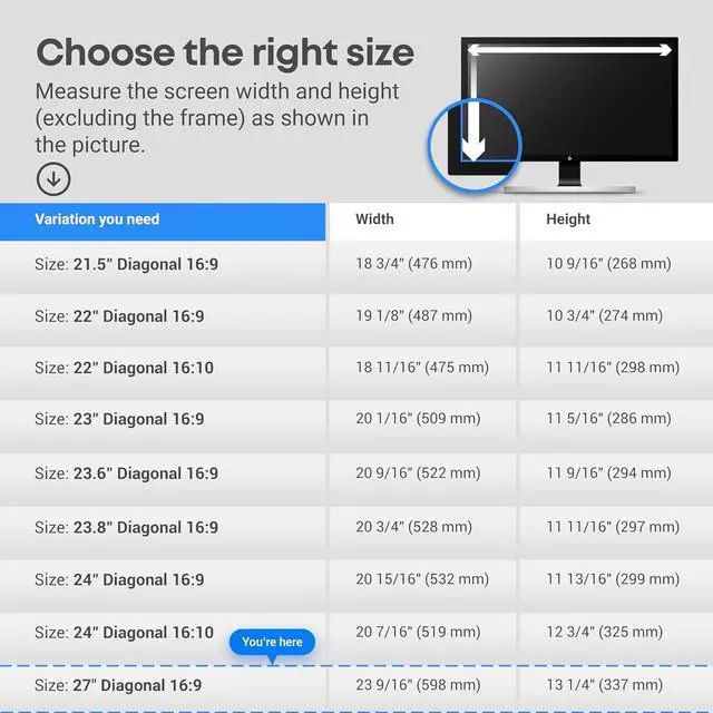 Alt view image 6 of 7 - 27 inch Anti-Glare Blue Light Blocking Screen Protector Panel for 16:9 Widescreen Computer Monitor and Laptop - PC Anti-UV Eye Protection Filter Film - Anti-Scratch Diagonal Frame Shield [1 Pack]
