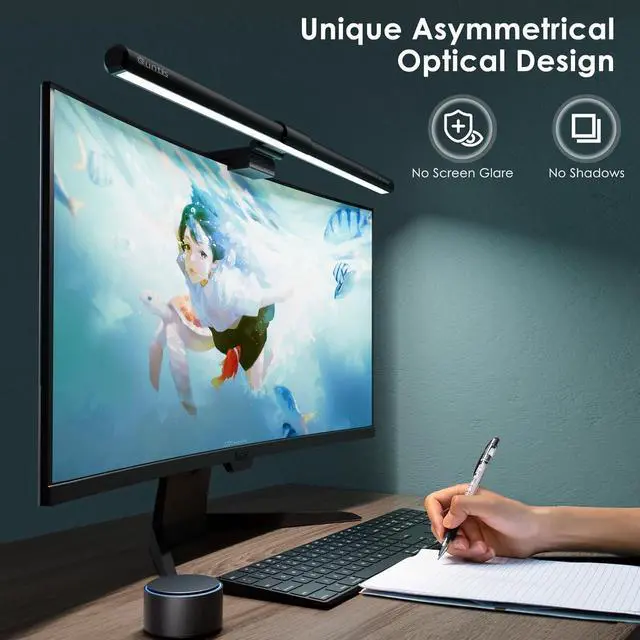 Alt view image 6 of 7 - Monitor Light Bar PRO+ with Remote Control, Fit for Curved/Flat Monitor, Eye-Care USB Computer Lamp Dimmable Screen Light Bar with Auto-Dimming, No Glare Home Office Gaming Desk Lamp