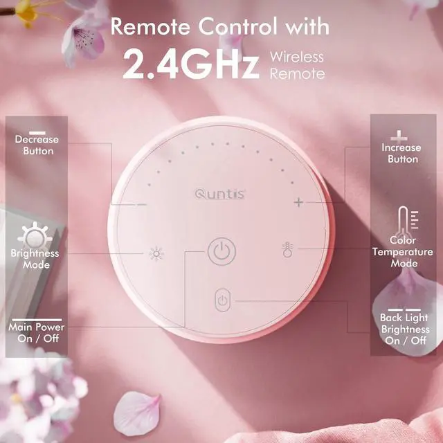 Alt view image 4 of 7 - Pink Monitor Light Bar with Remote, Eye-Care No Glare, Space Saving Computer Desk Lamp As Gifts for Girls, Stepless Dimming, Modern Aesthetic Desk Light Bar for Home Office Gaming Reading