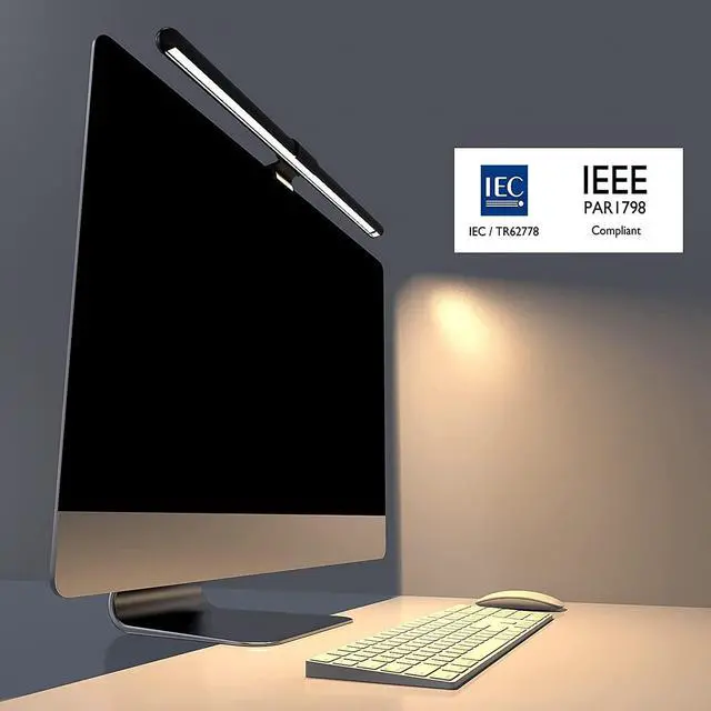 Alt view image 4 of 7 - Quntis Computer Monitor Light, Screen Light Bar No Glare, 20.4'' Monitor Lamp with Auto-Dimming, Adjustable Brightness and Color Temperature, USB Reading LED Monitor Light for Desk/Home/Office