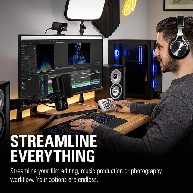 Alt view image 5 of 7 - Stream Deck MK.2 White  Studio Controller, 15 macro keys, trigger actions in apps and software like OBS, Twitch, YouTube and more, works with Mac and PC