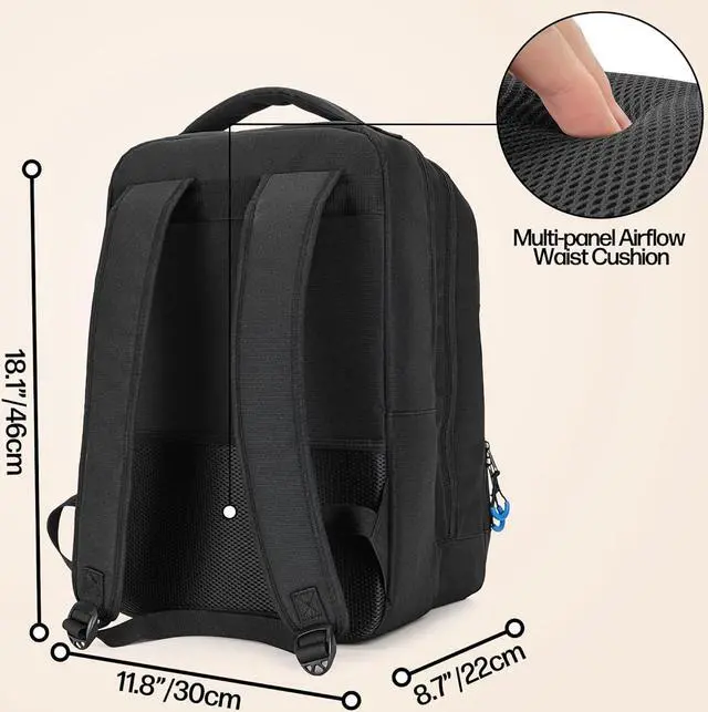 Alt view image 7 of 7 - Carrying Backpack Compatible with Steam Deck, Travel Case Bag with Separate Game Cards Holder, Multi-Pockets For Game Headset, Docking Station, Controllers and More (Patent Design)