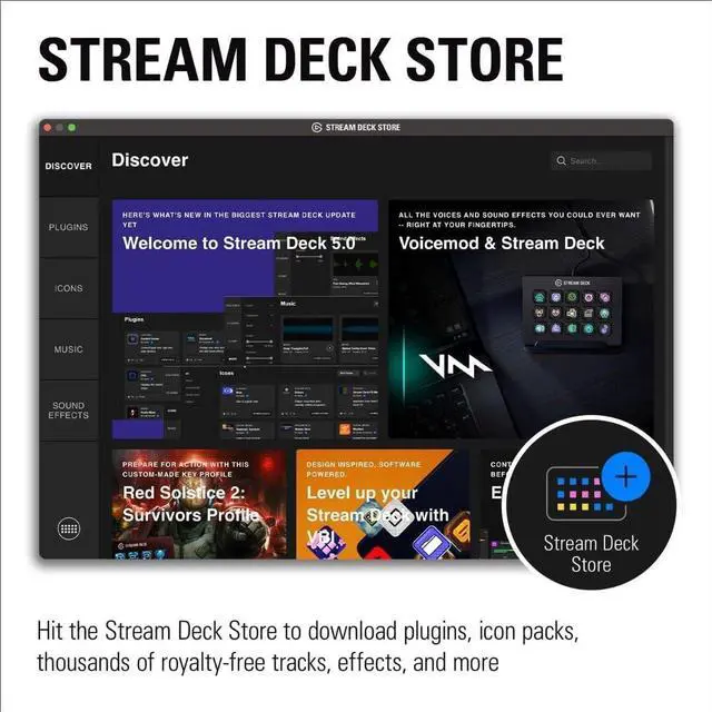Alt view image 7 of 7 - Stream Deck MK.2 White  Studio Controller, 15 macro keys, trigger actions in apps and software like OBS, Twitch, YouTube and more, works with Mac and PC