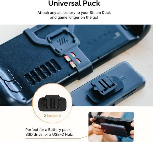 Alt view image 4 of 7 - Deckmate 7-in-1 Bundle | Steam Deck Kickstand, Battery, SSD, VESA & Wall Mounting Kit | Mount Anything to Your LCD or OLED Steam Deck & It to Anything | Case Friendly Steam Deck Accessories