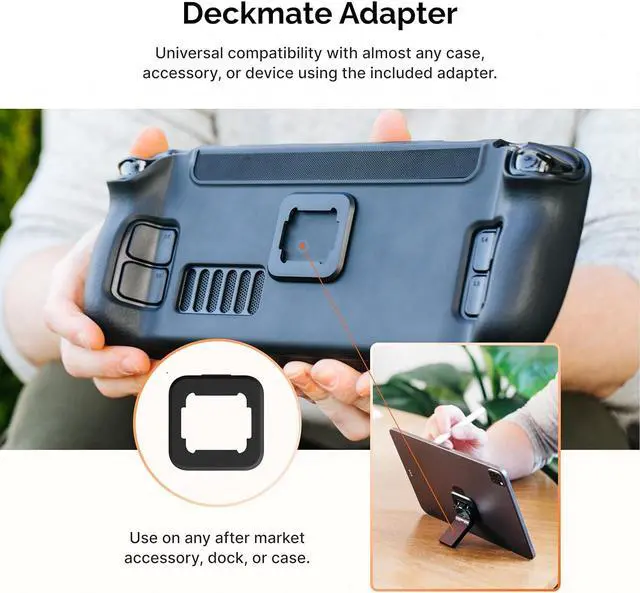 Alt view image 5 of 7 - Deckmate 7-in-1 Bundle | Steam Deck Kickstand, Battery, SSD, VESA & Wall Mounting Kit | Mount Anything to Your LCD or OLED Steam Deck & It to Anything | Case Friendly Steam Deck Accessories