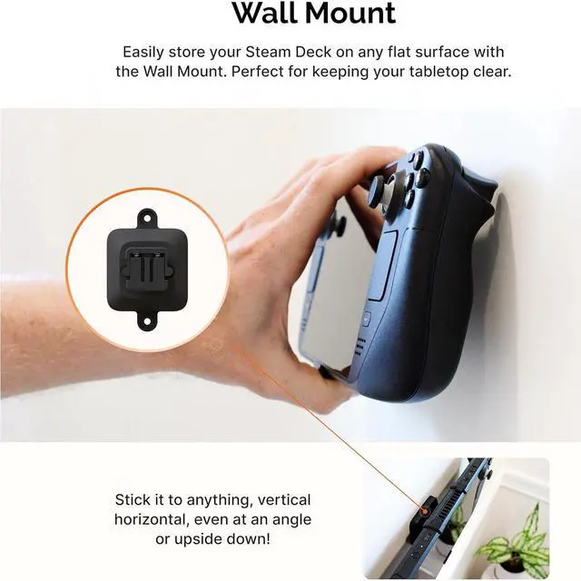 Alt view image 6 of 7 - Deckmate 7-in-1 Bundle | Steam Deck Kickstand, Battery, SSD, VESA & Wall Mounting Kit | Mount Anything to Your LCD or OLED Steam Deck & It to Anything | Case Friendly Steam Deck Accessories