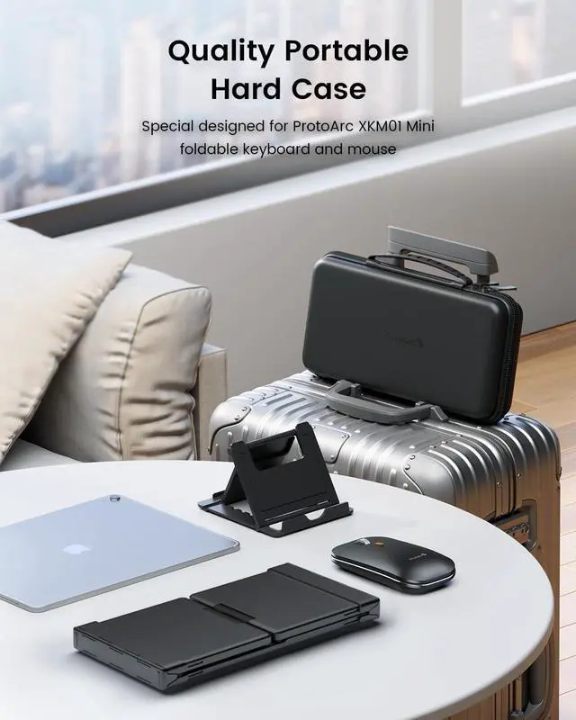 Alt view image 7 of 7 - Foldable Keyboard and Mouse, Small Folding Bluetooth Keyboard Mouse Combo for Travel, Pocket-Size Portable Keyboard for iPad, iPhone, Smartphone, Tablet Laptop
