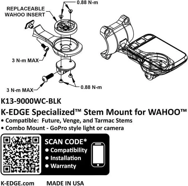 Alt view image 6 of 6 - Specialized Future Bicycle Computer Handlebar Combo Mount | Garmin | Black