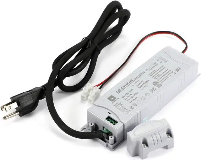 Alt view image 4 of 4 - Dimmable Driver, 60 Watt Class 2 LED Power Supply,110V AC - 24V DC Low Voltage Transformer Compatible with Lutron and Leviton Dimmer for LED Strip Light, Cabinet Lights, LED puck light, module light,