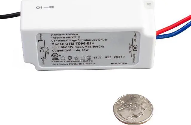 Main image of Dimmable LED Driver, UL Listed 24v 96w Power Supply 4 amp triac dimming Constant Voltage AC to DC Transformer Compatible with Lutron and Leviton Wall dimmer for LED Strip Light Under Cabinet