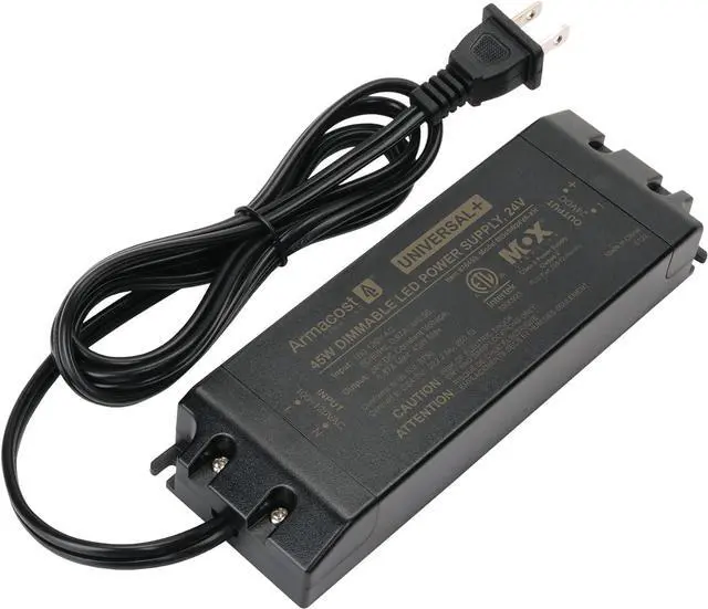 Main image of Lighting 870450 45-Watt Dimming LED Driver, 24-Volt DC Universal Plus AC Dimmable Power Supplies, Black