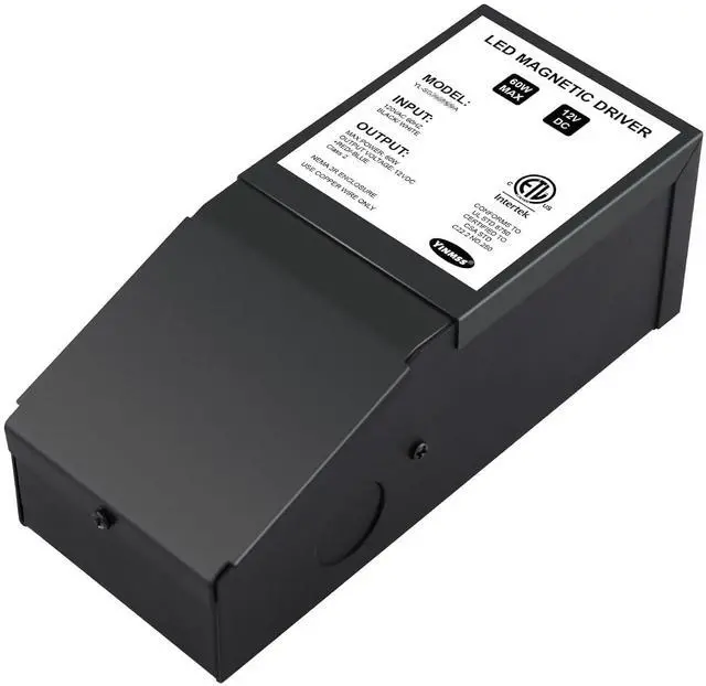 Main image of LED Driver 12V 60W Magnetic Dimmable LED Transformer,Magnetic Power Supply 120VAC to 12VDC,Compatible with Lutron and Leviton Dimmers, for LED Strip Lights, Kitchen, Cabinet, ETL Listed