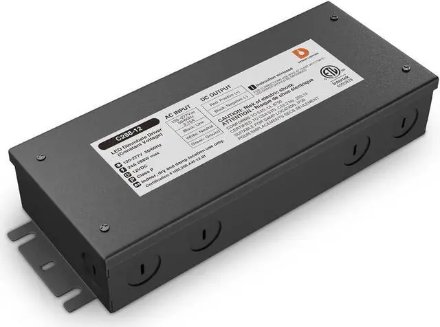 Main image of 12V DC LED Driver 288W - Quiet Electronic LED Driver 12v DC Power Supply Transformer - Dimmable LED Driver Compatible with Lutron, Leviton Dimmer - LED Power Supply Ideal for LED Strip Lights  Dysmio