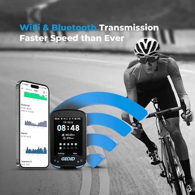 Alt view image 4 of 7 - CC600 Color Screen Bike/Cycling Computer Wireless - Route Navigation with Re-Route Planing, WiFi & Bluetooth, Fast 5s GPS Positioning, Free Indoor Training