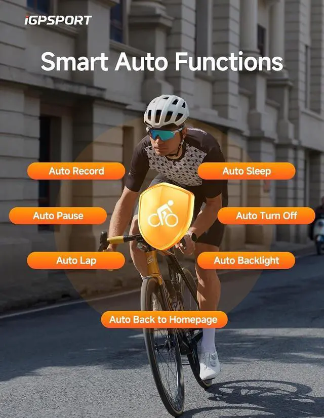 Alt view image 4 of 7 - BSC100S Bicycle/Bike Computer Wireless, 2.6 inch LCD Display Rechargeable Waterproof GPS Cycling Computer