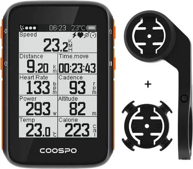 Main image of Bike Computer Wireless GPS, Bike Speedometer with Auto Backlight, Bluetooth ANT Cycling GPS Computer, Bicycle Computer BC200 with Waterproof, Compatible with CooSporide app