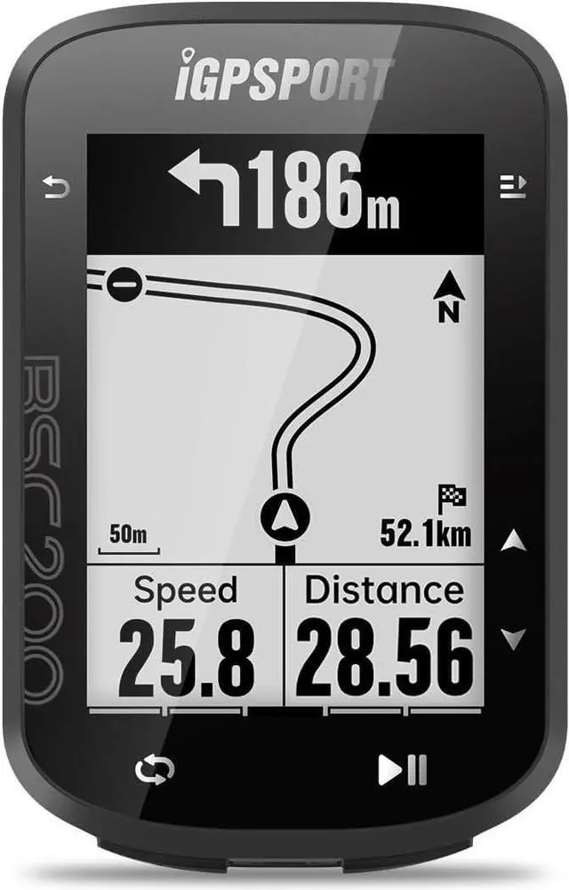 Main image of BSC200 Bike Computer Wireless, Route Navigation 2.5inch Screen Bluetooth ANT+ GPS Cycle Computer Waterproof