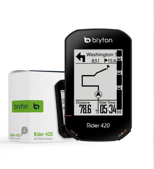 Main image of Rider 420 Wireless GPS Bike/Cycling Computer. Compatible with Bike Radar, 35hrs Long Battery Life, Navigation with Turn-by Turn Follow Track. Bluetooth ANT Bicycle Computer