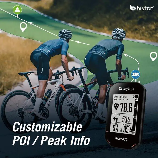 Alt view image 4 of 6 - Rider 420 Wireless GPS Bike/Cycling Computer. Compatible with Bike Radar, 35hrs Long Battery Life, Navigation with Turn-by Turn Follow Track. Bluetooth ANT Bicycle Computer