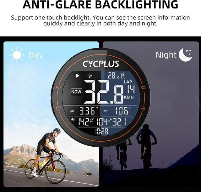 Alt view image 3 of 7 - Bike Computer Wireless GPS Accurate Bike Speedometer with Bluetooth Mini Cycling Computer IPX6 Waterproof ANT+ Bicycle Odometer with Automatic Backlight 2.5" LCD Screen and Larger Battery