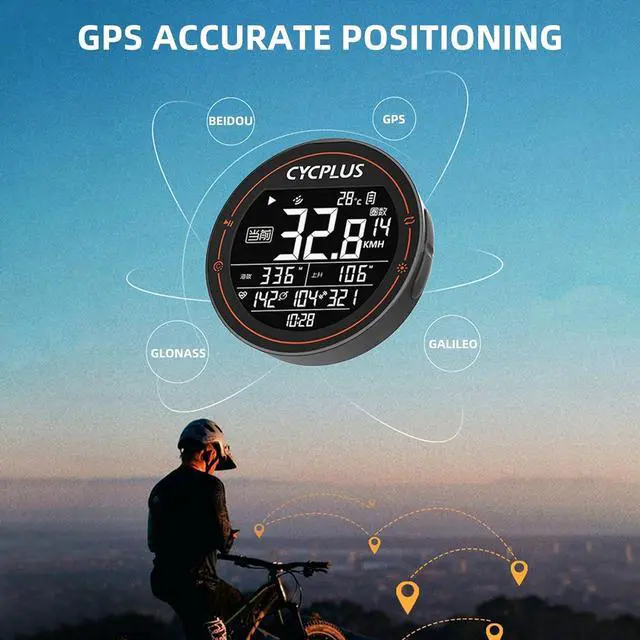 Alt view image 6 of 7 - Bike Computer Wireless GPS Accurate Bike Speedometer with Bluetooth Mini Cycling Computer IPX6 Waterproof ANT+ Bicycle Odometer with Automatic Backlight 2.5" LCD Screen and Larger Battery