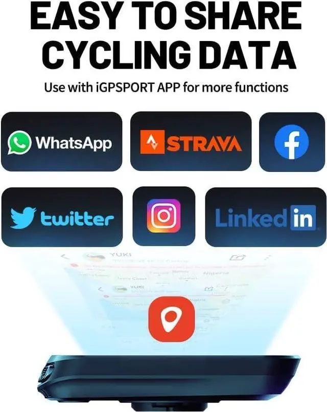 Alt view image 4 of 7 - Bike Computer Wireless GPS, Bike Speedometer with 2.6" Screen Auto Backlight, 40H Battery Life,Bluetooth ANT Cycling GPS Computer for Road Bike MTB