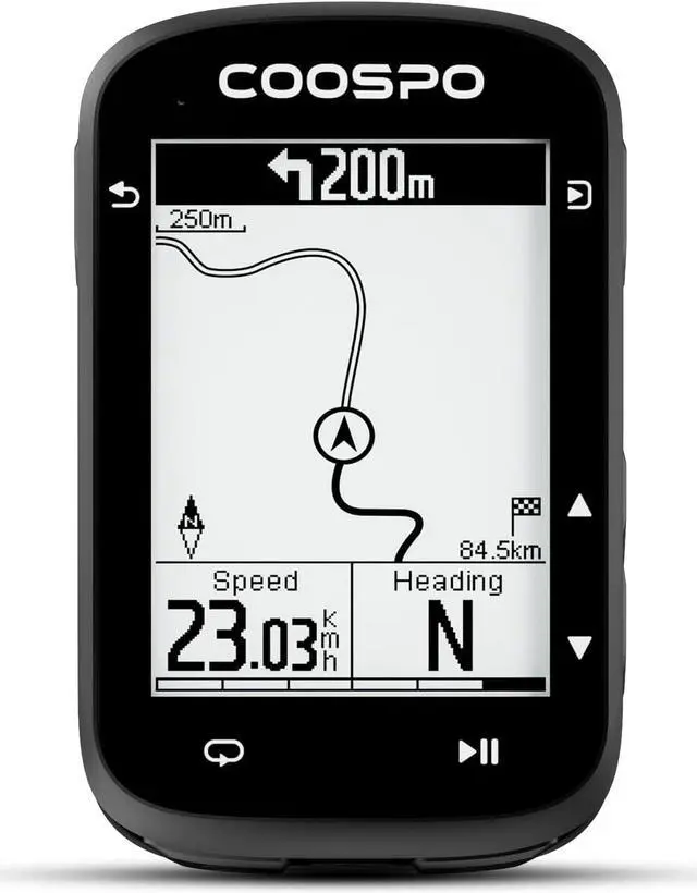 Main image of COOSPO CS500 Bike Computer Wireless, 2.6 Inch LCD GPS Cycling Computer with Route Navigation, Bluetooth5.0 ANT GPS Bicycle Speedometer with Auto-Backlight, Support Bike Radar & 45H Battery Life