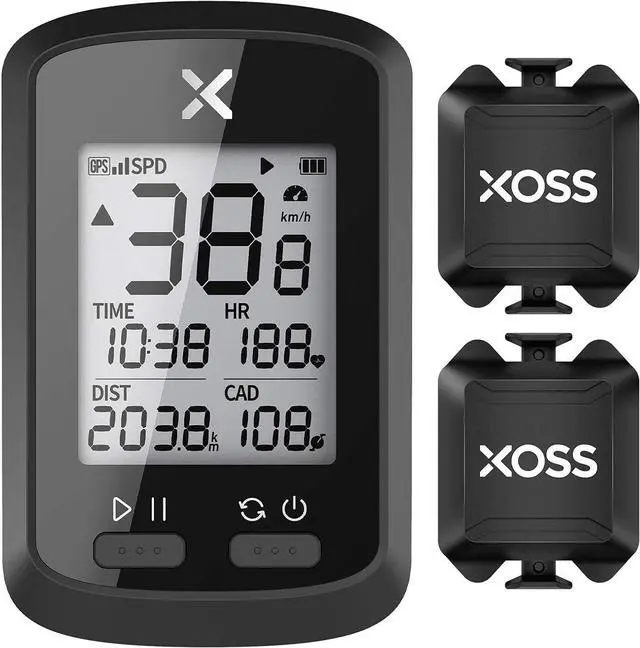Main image of G+ GPS Bike Computer ANT+ with 2 Smart Cadence Sensor, Bluetooth Cycling Computer, Wireless Bicycle Speedometer Odometer, Waterproof MTB Tracker Fits All Bikes (Support Heart Rate Monitor)