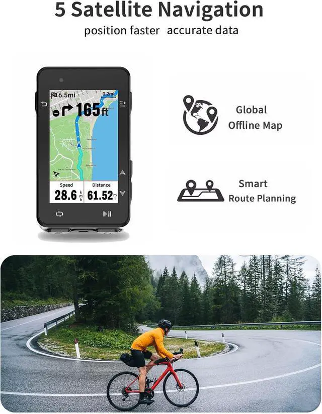 Alt view image 2 of 7 - iGS630 GPS Bike Computer, 2.8 Map Navigation iClimb Training Function MTB Wireless Cycling Computer GPS Unit IPX7 Waterproof