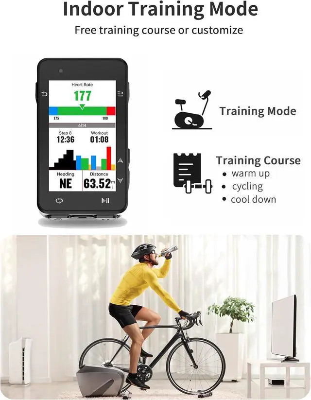 Alt view image 4 of 7 - iGS630 GPS Bike Computer, 2.8 Map Navigation iClimb Training Function MTB Wireless Cycling Computer GPS Unit IPX7 Waterproof