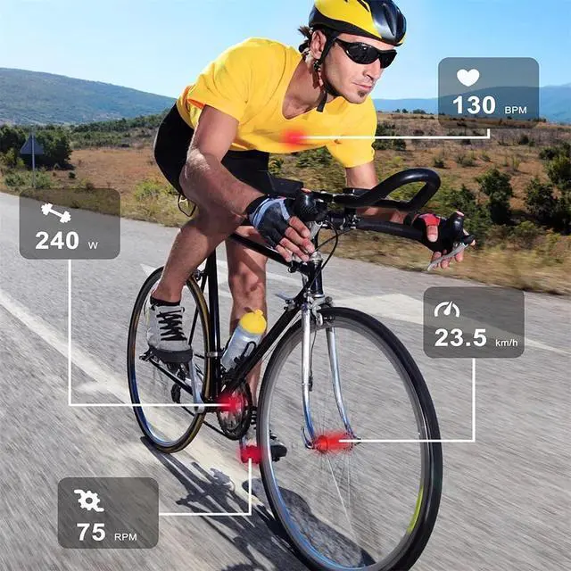 Alt view image 6 of 7 - Bike Computer Cycling GPS Unit, 2.4 Inch Color Touchscreen Bicycle Computer, Support ANT+ Device Connection, Wireless Bike Speedometer IPX6 Waterproof, 64GB TF Card Included