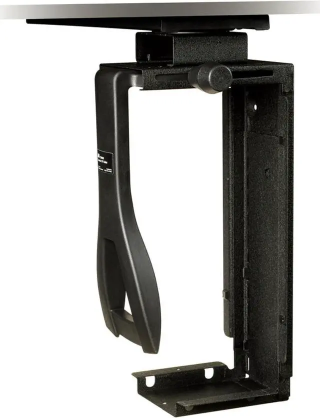 Main image of Under-Desk Computer Tower CPU Holder, Width Adjust from 3.5" to 9.3", Height Adjust from 12.5" to 22.5" to Fit Most CPU's up to 50 lbs, 360 Swivel, Steel Construction, 17" Track, Black, (CS200MB)